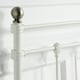 image 4 of Bayford Traditional Vintage Style White Metal Bed Frame (King) | White | White | King