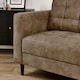 image 4 of Furniturebox Jolene Brown Faux Leather 3 Seater Sofa