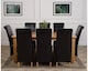 image 3 of Oslo 180 x 90 cm Large Oak Dining Table and 8 Montana Leather Chairs | Black | Black