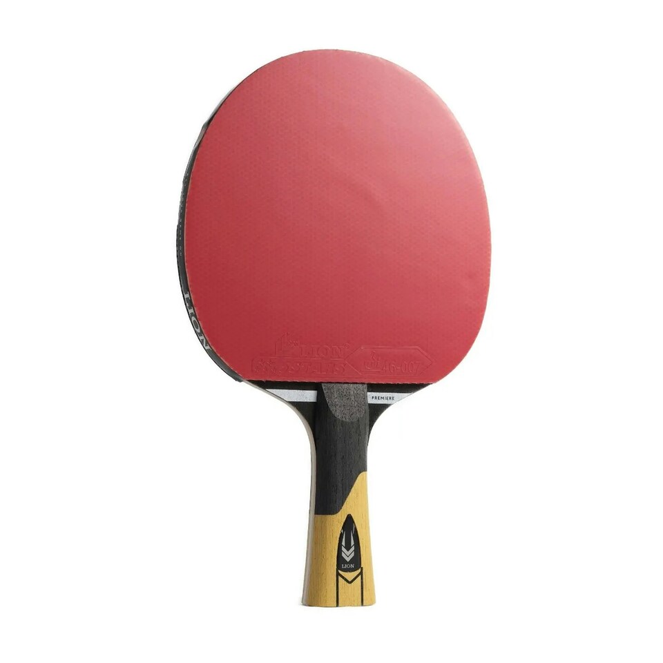 Lion Premiere Table Tennis Bat - Black/Red/Yellow - One Size