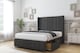 image 4 of Sloomy Hargrave Graphite Dumfries Divan Bed Base No Drawers With 54 Inch Wingback Headboard & 12 Inch Matching Footboard | Grey | Graphite | Single | 1
