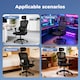 image 8 of Office Computer Chair Mesh Ergonomic Lumbar Support Swivel with Armrest Headrest