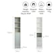 image 4 of VonHaus Shrewsbury Grey Tall Bathroom Cabinet Freestanding
