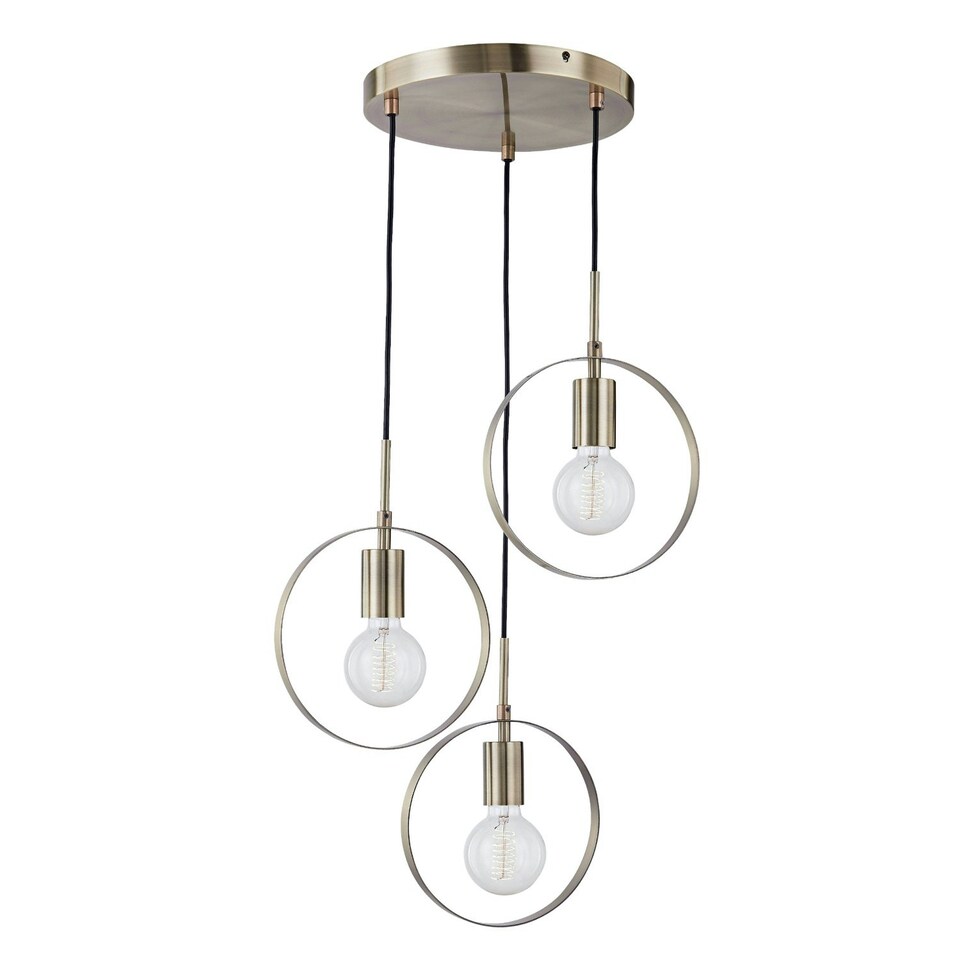 image 1 of First Choice Lighting Hailey Brushed Gold Cluster 3 Light Gold