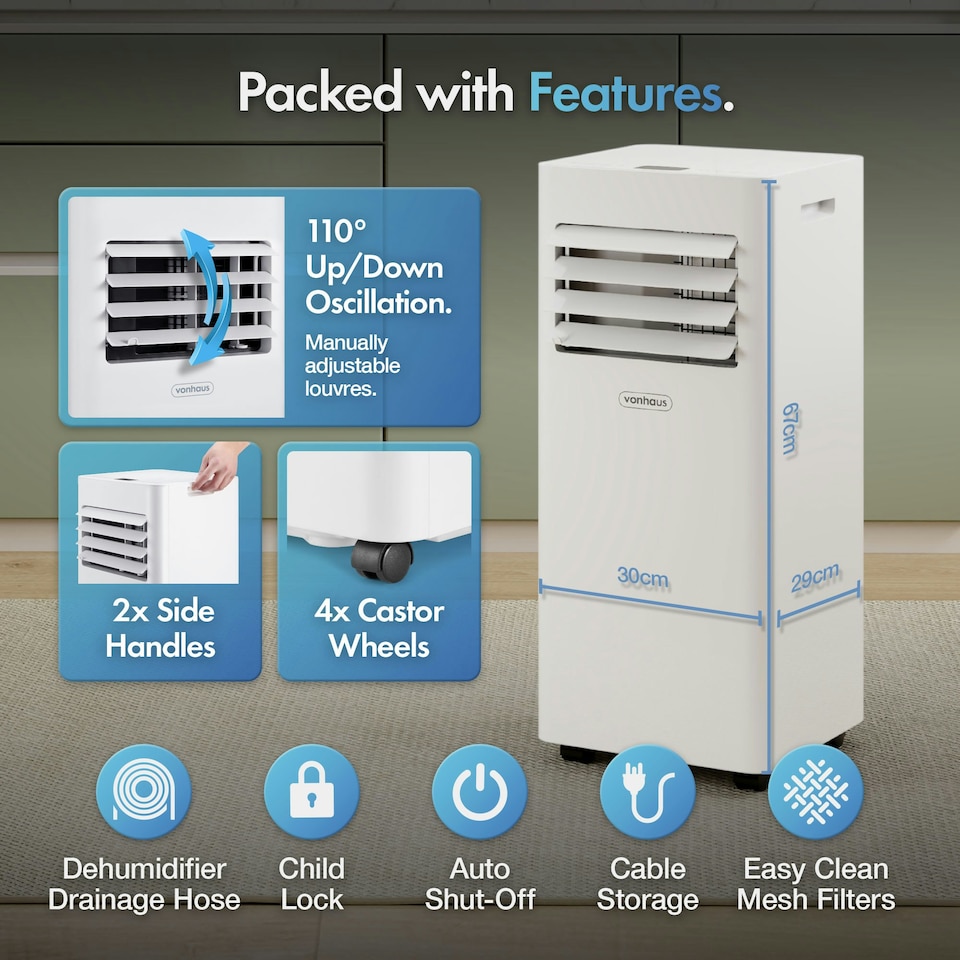 image 1 of VonHaus Air Conditioning Unit 7000 BTU