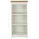 image 3 of Colorado 3 Shelf Low Narrow Bookcase - Soft White Finish with Oak Woodgrain Effect Top and Practical Storage | White | Soft White | One Size | 1