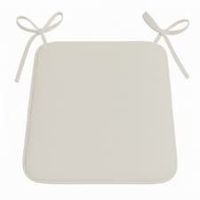 Foam Seat Pad with Ties Comfortable Chair Cushion for Dining, Kitchen Garden Seating | Cream