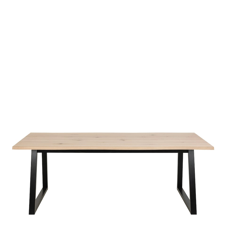 image 1 of Malika Dining Table in White Oak and Black