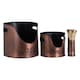 image 1 of Hill Interiors Three Piece Fire Wood Bucket Set | Copper | Copper | 1