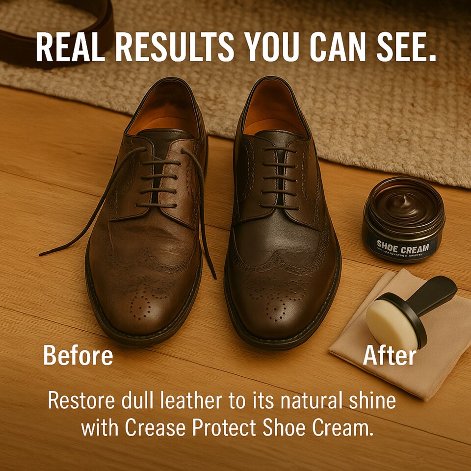 image 1 of Premium Shoe Cream - Moisturise, Nourish & Polish Leather Shoes - Dark Brown  (2 Pack)