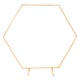 image 1 of Gold Hexagon Arch Stand Party Background Decoration, Garden Arbors - 200cm