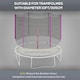 image 4 of SPORTNOW 10ft Trampoline Net Replacement with 6 Plastic Pole Covers, Weather-Resistant Trampoline Netting Replacement with Zipped Entrance, Poles Not Included, Pink