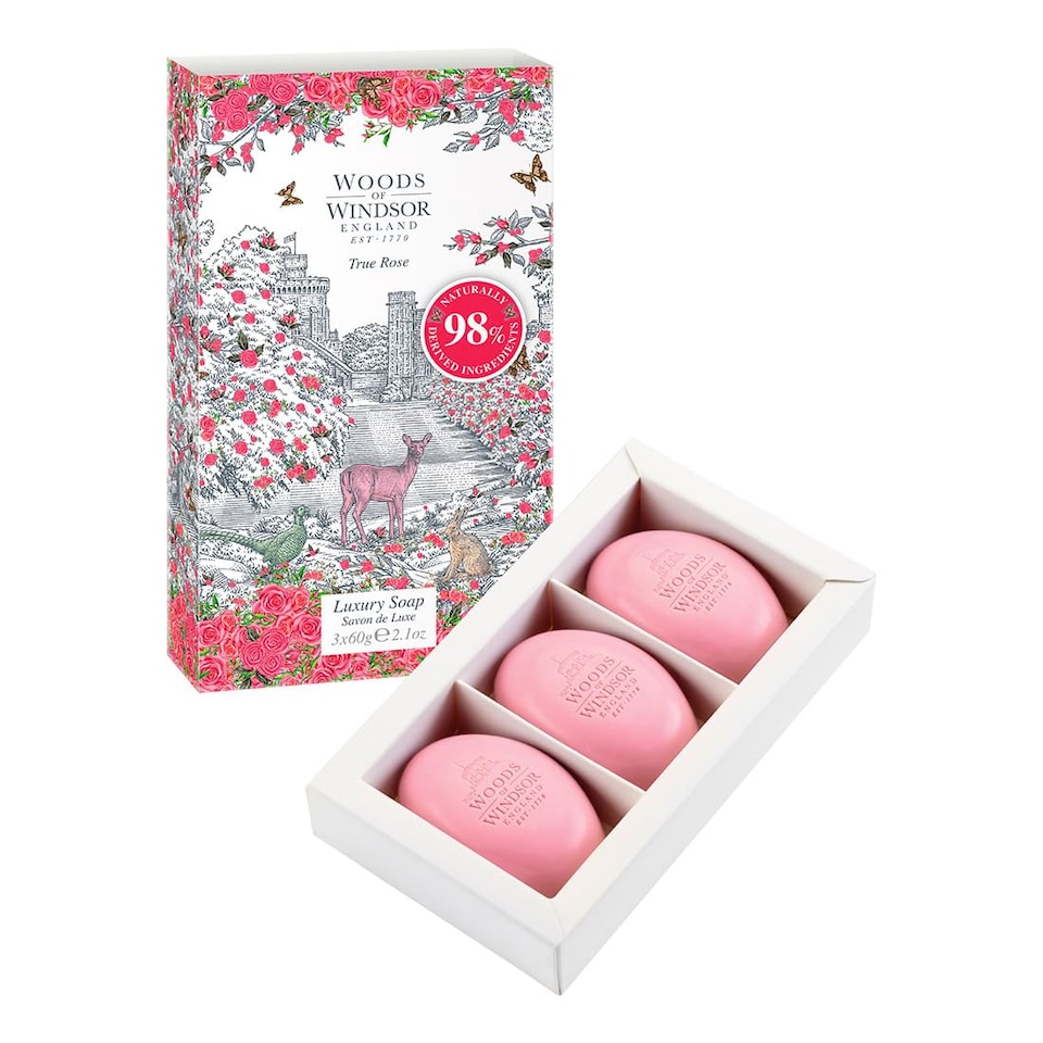 image 1 of Woods of Windsor True Rose Soap 3 x 60g