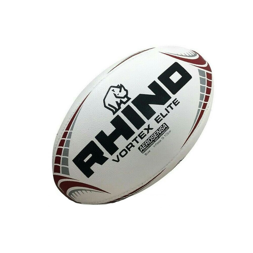 image 1 of Rhino Vortex Elite Replica Rugby Ball - White - 2