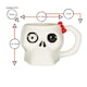 image 3 of Fax Potato Halloween Stoneware Skull Mug - 750ml