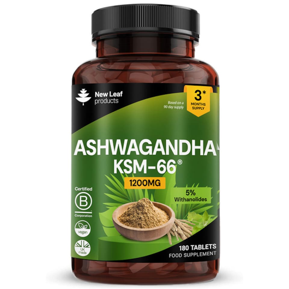 Ashwagandha KSM-66 1200mg Root Extract -180 Tablets