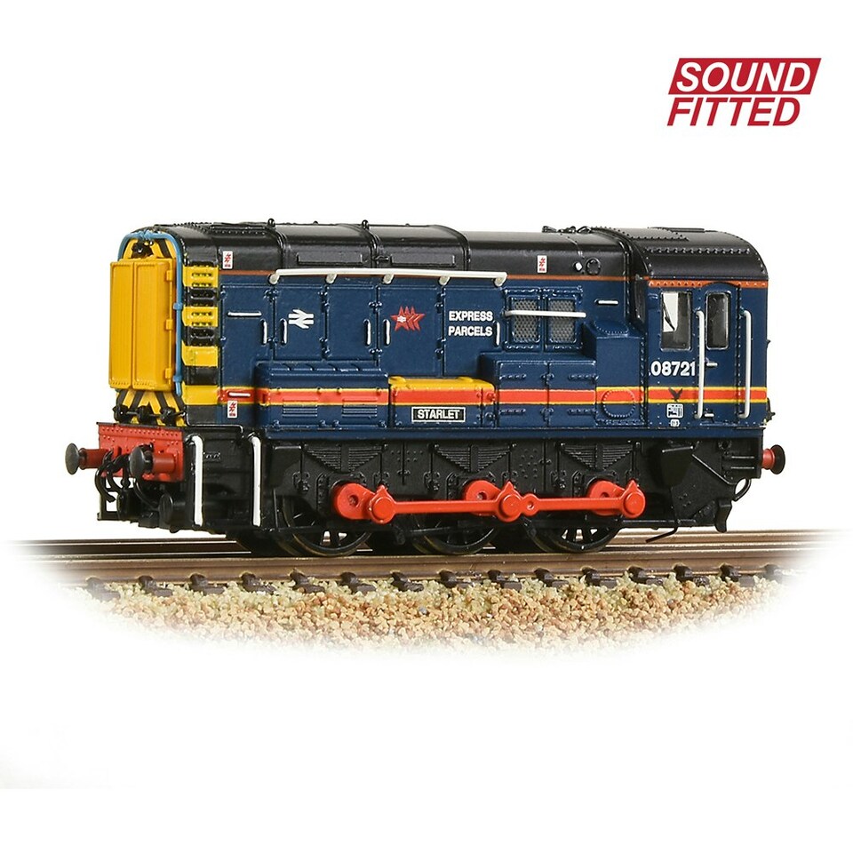 Graham Farish Class 08 721 Starlet Red Star Express Parcels (DCC-Sound)