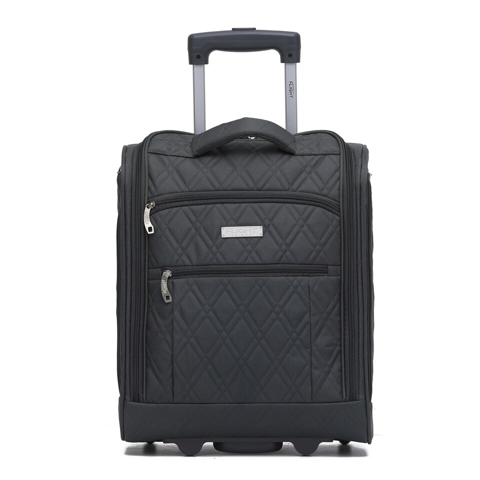 image 1 of Flight Knight 45x36x20cm easyJet Underseat Carry On Non Priority Approved Hand Luggage Case - 2 Wheels - Ultra Lightweight Durable Soft Textile Cabin Suitcase Grey | Charcoal | Cabin Bag