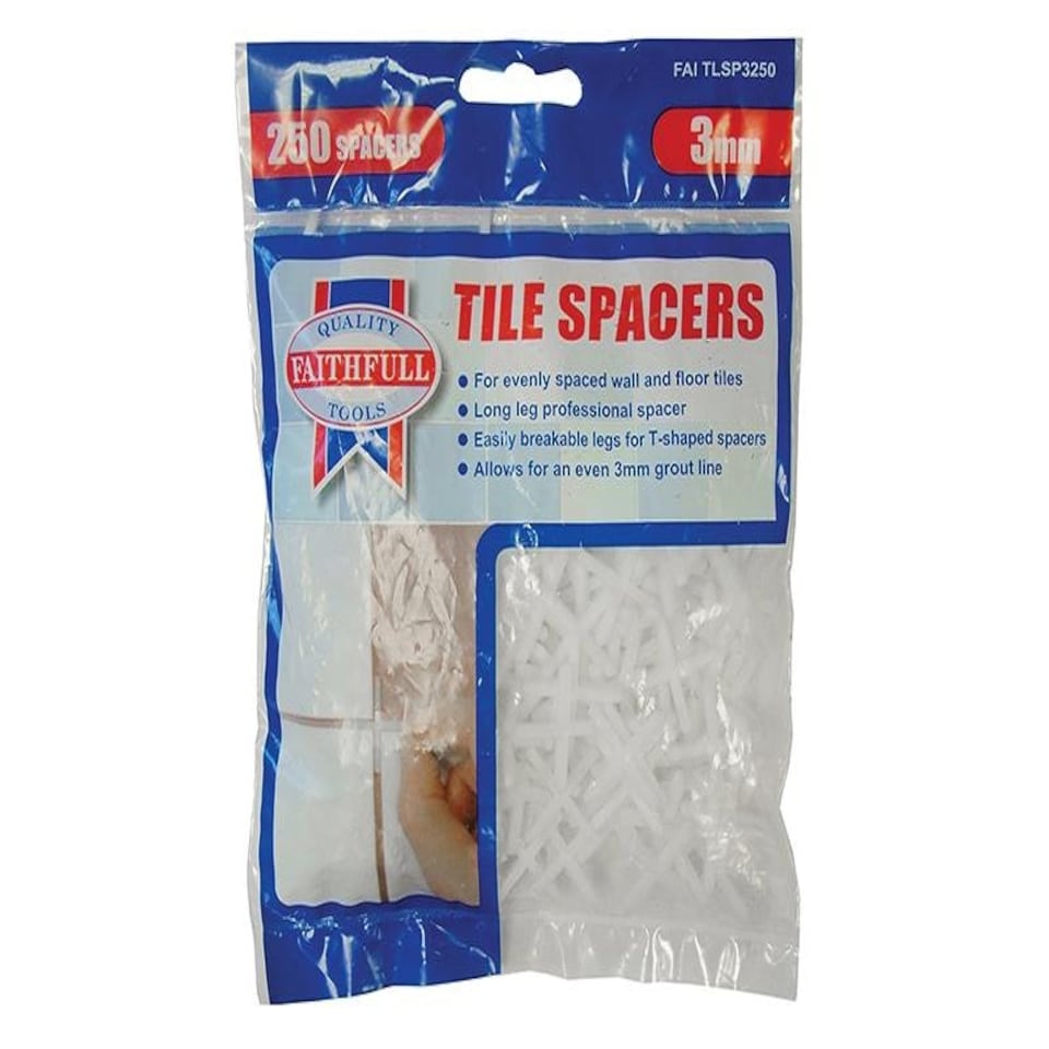 Faithfull Tile Spacer Long Leg 3Mm Bag Of 250