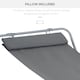 image 3 of Outsunny Rocking Sun Lounger, Single Garden Lounger Sunbed with Headrest Pillows, Texteline Outdoor Rocking Chair Swing Hammock Daybed with Metal Frame for Patio, Terrace, 212 x 132 x 66 cm, Grey