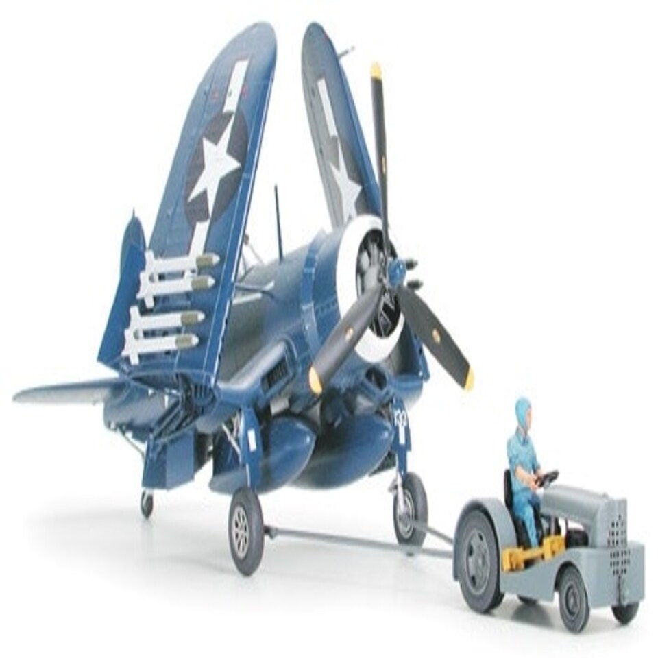 Tamiya Vought F4U-1D Corsair with Moto-Tug (1:48 Scale)