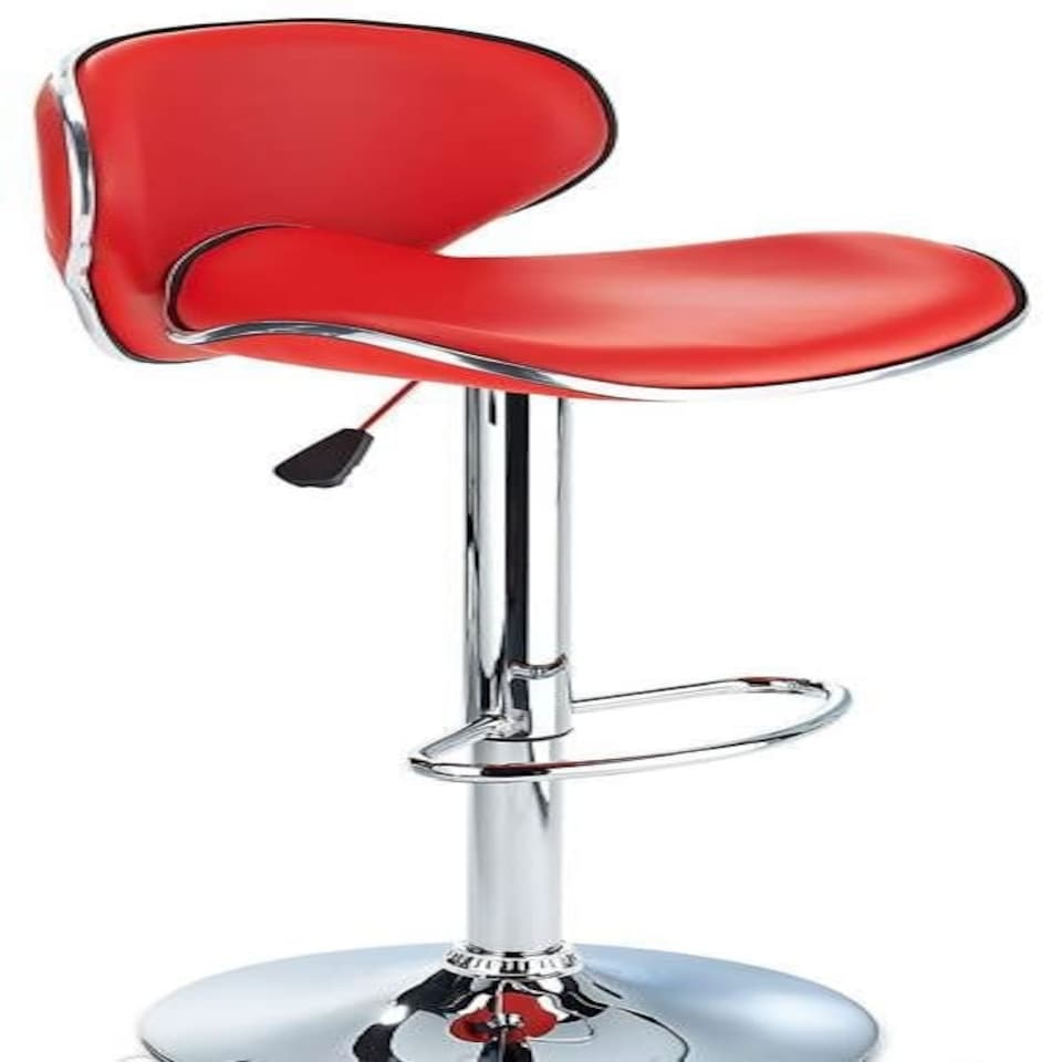 Planet Red Breakfast Bar Stool Height Adjustable Red