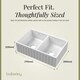 image 5 of 795mm - Fireclay Kitchen Double Bowl Fluted Front Butler Sink - Stepped Weir