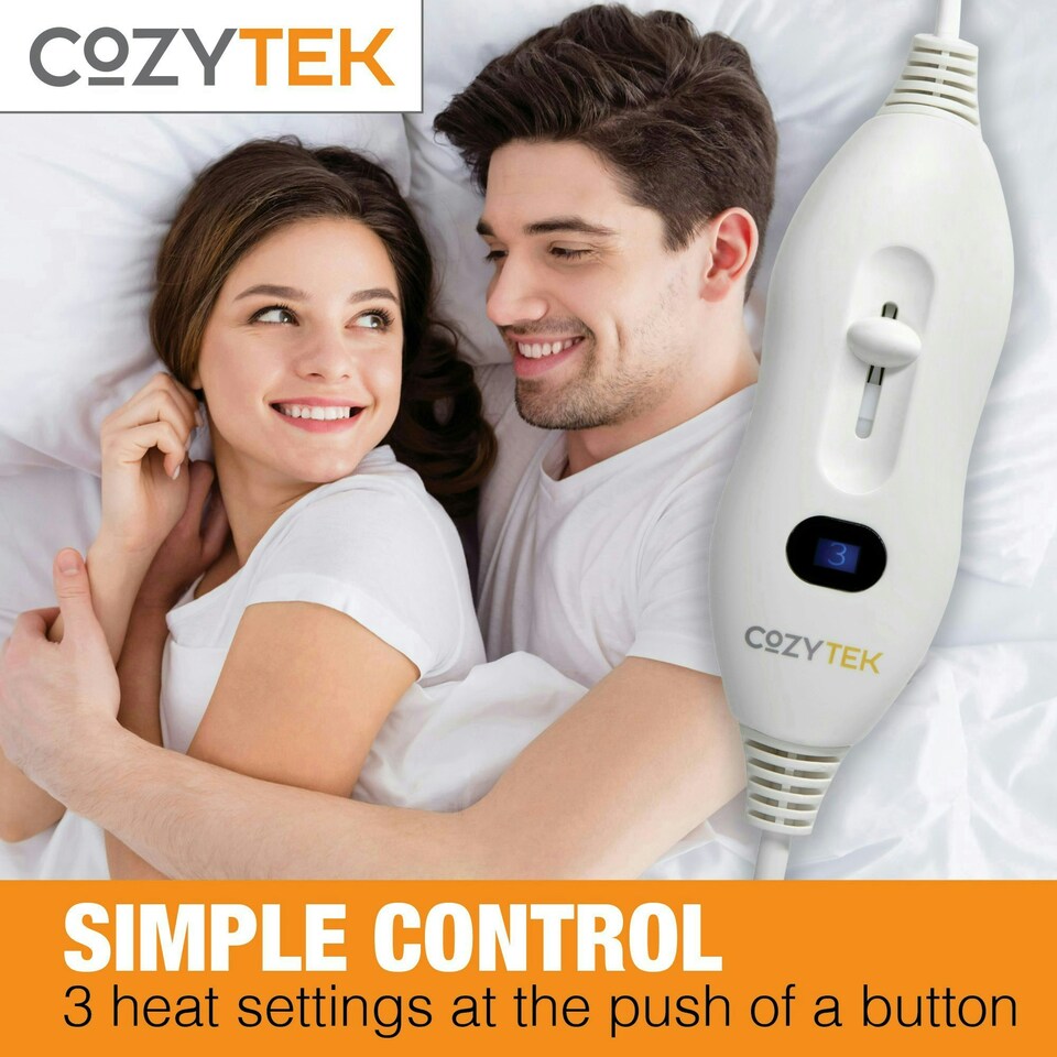 image 1 of Cozytek Double Electric Under Blanket Heated Fitted Mattress Bed Cover