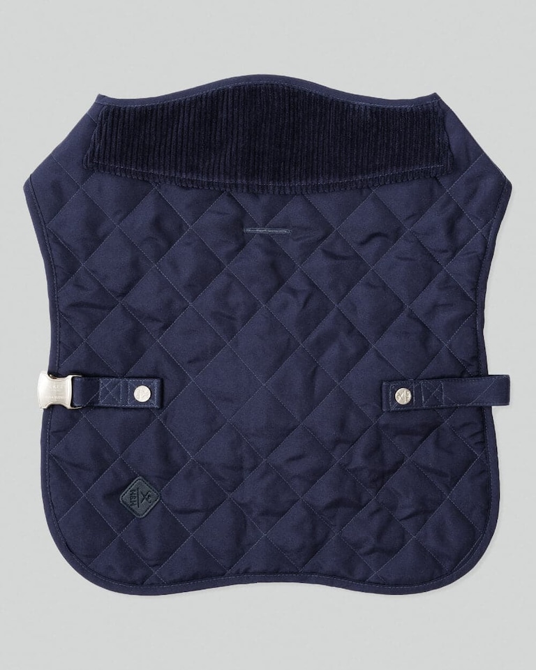 image 1 of Navy Quilted Dog Jacket