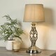 image 6 of Manor Chrome Table Lamp with Grey Shade Chrome