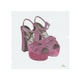 image 1 of Purple High Heels Splash Back | White