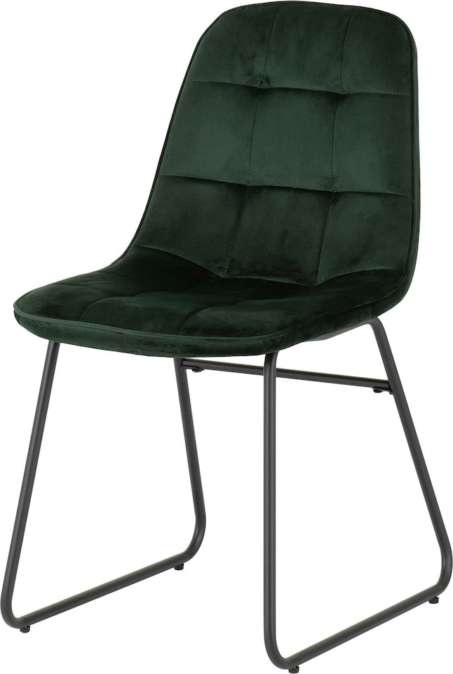 image 1 of Pair of Lukas Velvet Dining Chairs | Green | Emerald Green | 2