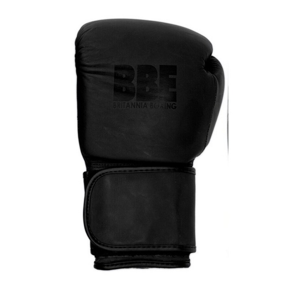BBE Unisex Adult UNIFY4 Leather Boxing Gloves - Matt Black - 340g