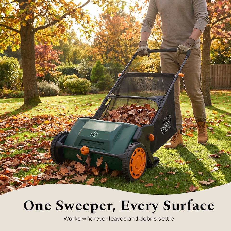 image 1 of Pelle & Sol 21-Inch Manual Lawn Sweeper with 103L Bag