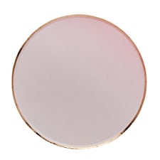 Rose Gold & Pink Ombre Round Paper Plates 23cm - Pack of 8
