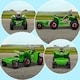 image 8 of HOMCOM Electric Quad Bike, 6V Kids Ride-On ATV with Back Trailer - Green