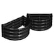 image 1 of Harbour Housewares Semicircular Steel Raised Beds - 60cm x 30cm - Anthracite - 2pc