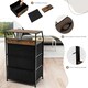 image 7 of COSTWAY 3-Drawer Storage Dresser Organizer W/ Fabric Drawers Brown