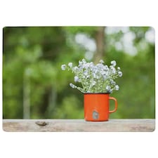 Forget Me Not Flowers Rug Green | L