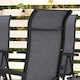 image 8 of Outsunny Set of 4 Outdoor Wicker Folding Chairs, Patio PE Rattan Dining Armrests Chair set with 7 Levels Adjustable Backrest, for Outdoors, Camping, Grey