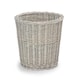 image 1 of Wicker Grey Wash Round Waste Bin | Brown | Grey Wash | One Size