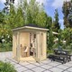 image 1 of Oban-Log Cabin, Wooden Garden Room, Timber Summerhouse, Home Office - L282.3 x W282.3 x H240.5 cm Brown