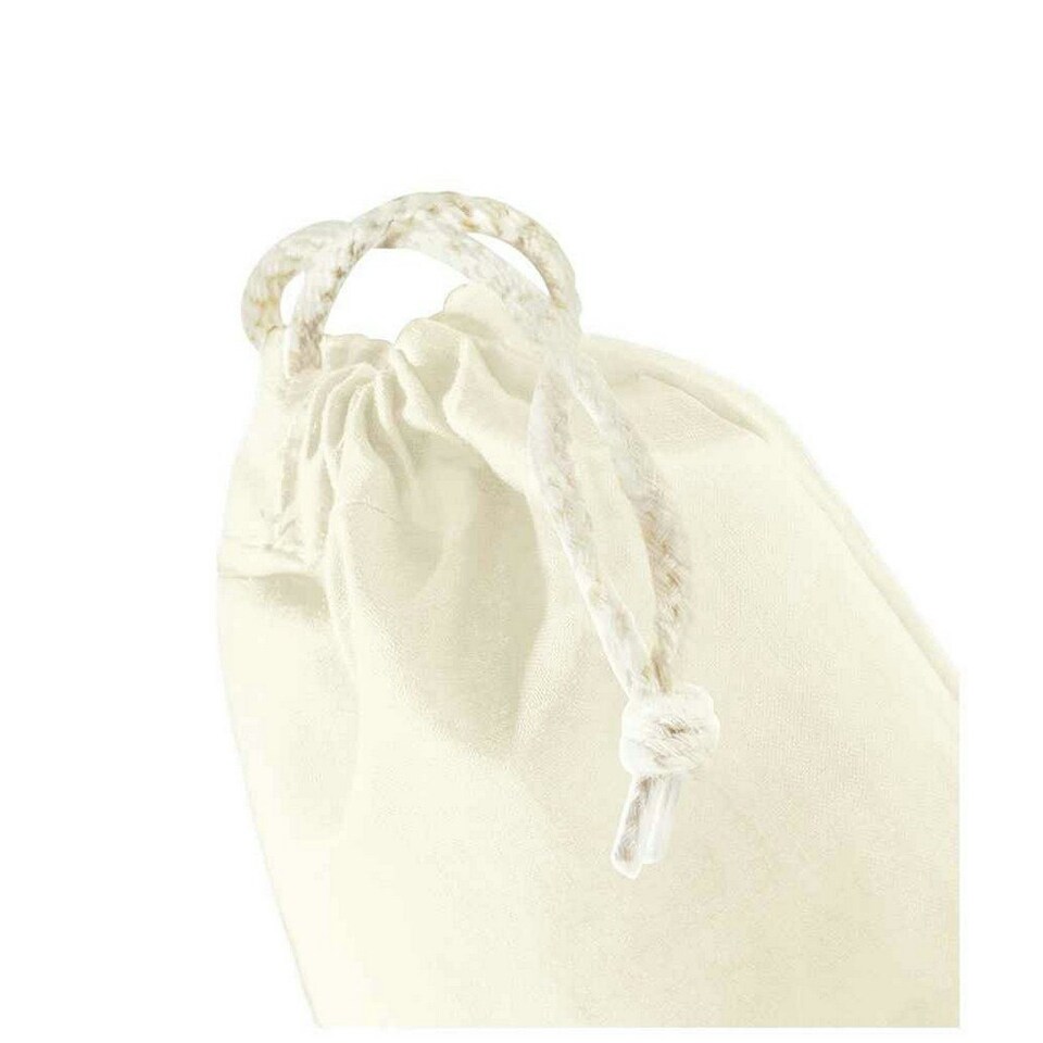 image 1 of Westford Mill Recycled Cotton Stuff Bag - Natural - 15cm x 10cm