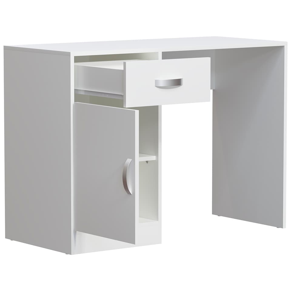 image 1 of Vida Designs Hudson 1 Door 1 Drawer Computer Desk Home Office Workstation, White
