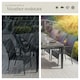 image 7 of Garden Chair Girona - polyrattan & steel, weather & sun resistant, stackable - Set of 2 Black
