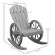 image 5 of Outsunny Wooden Adirondack Rocking Chair Reclining Armchair Outdoor Garden Furniture Patio Porch Rocker - Grey | Grey | Grey