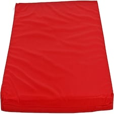 Actiaspet Heavy Duty Waterproof Dog Crate Bed with Hard Wearing 1000D Polyester Faux Leather Outer (Red, Large)