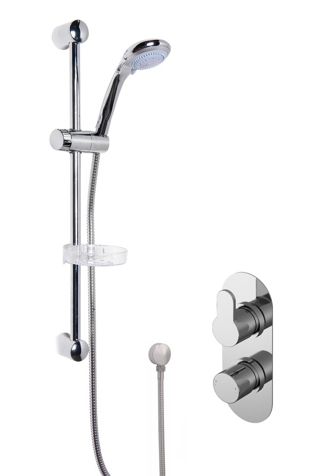 Balterley Contemporary Concealed Shower Valve Set Round - Slide Rail Kit - ARVTW01