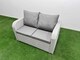 image 4 of Fimous 6 Seater PE Rattan Wicker Garden Furniture Patio Conservatory Sofa Set with Adjustable Lifting Dining or Coffee Table 3 Seater Sofa Love Sofa Big Footstool Side Table