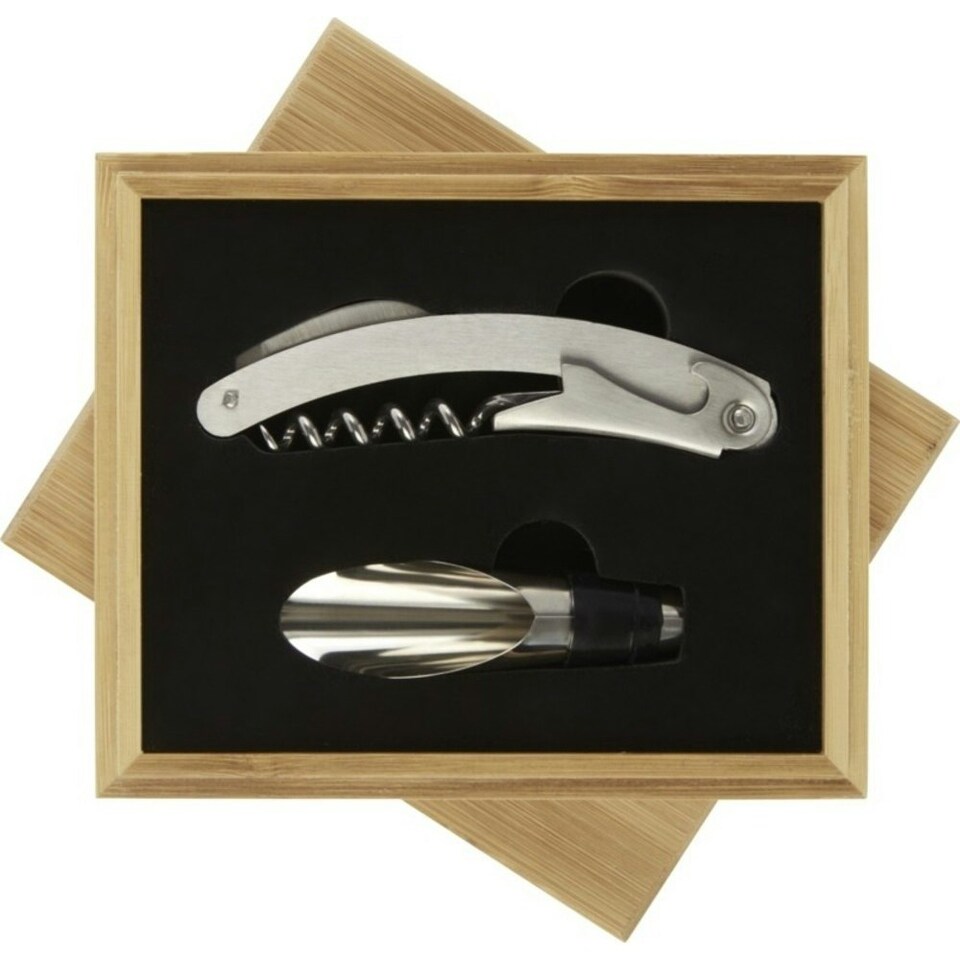 image 1 of Seasons Merlou Wine Set - Silver - One Size
